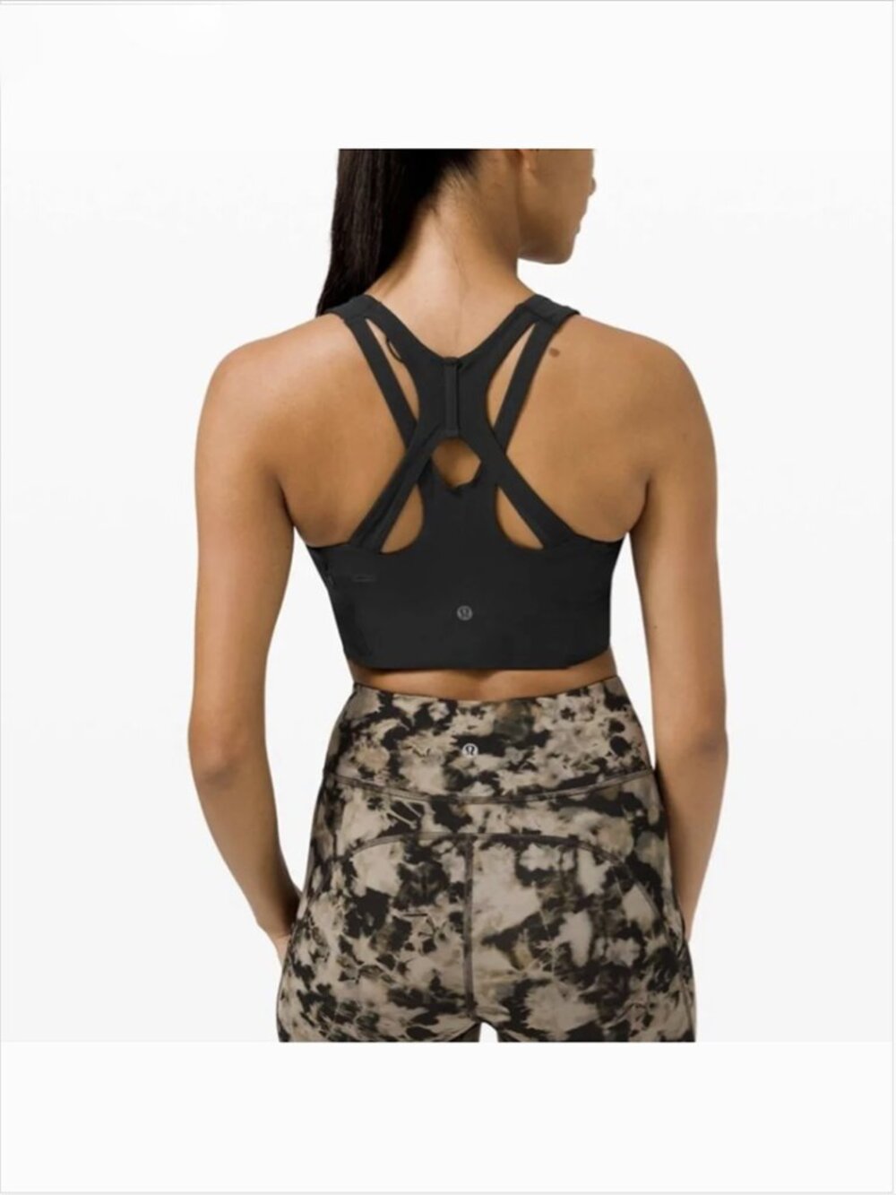 Lululemon Womens Stash It Bra Size 4 Black Medium Support Pocket W2CNNS